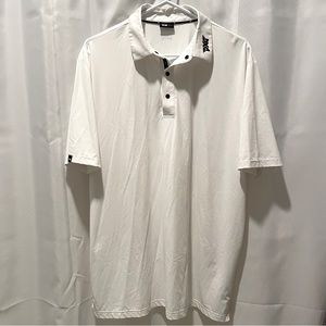 PXG Polo - White with black logo - Men’s Medium
